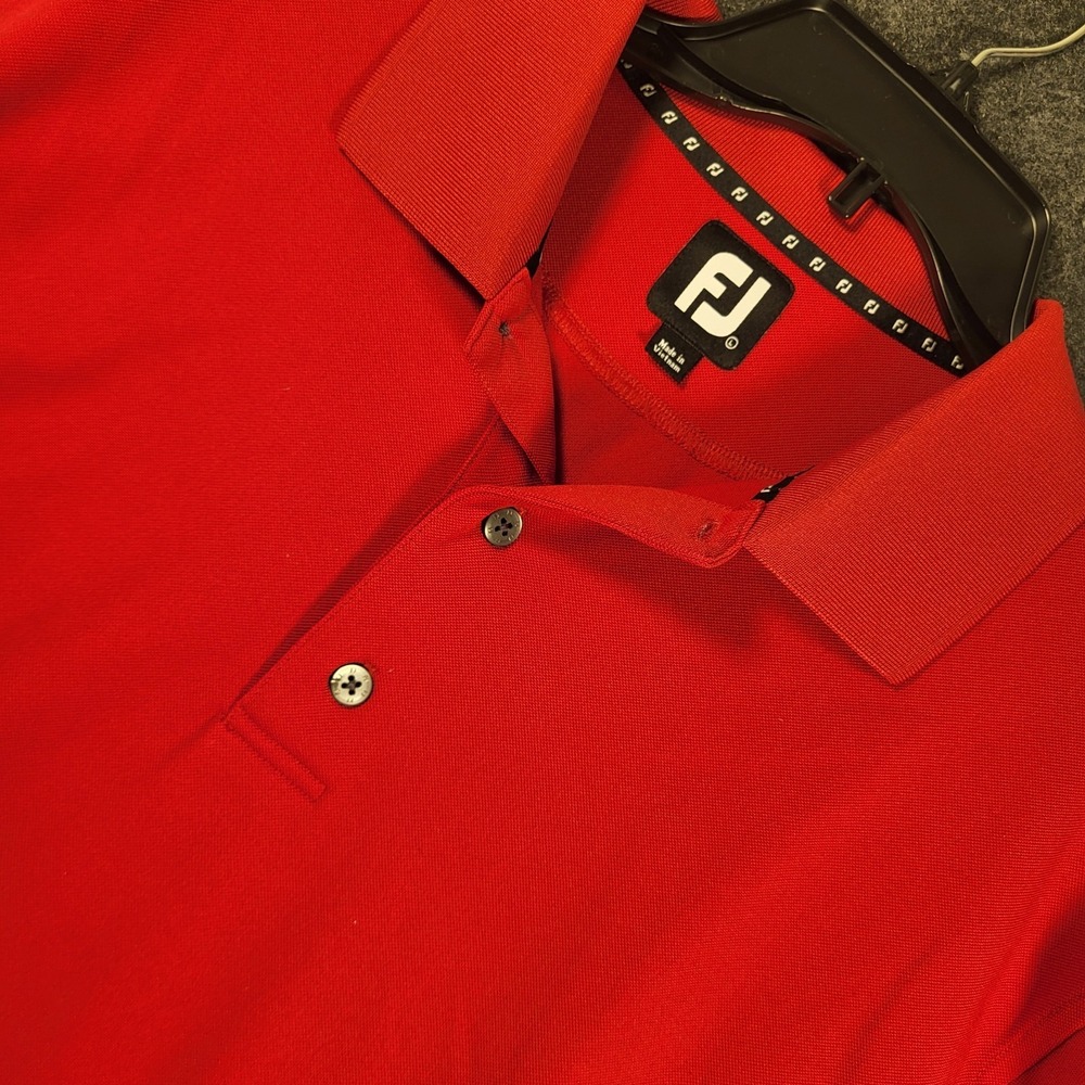 FootJoy Golf Polo Men's Large FJ Performance Red